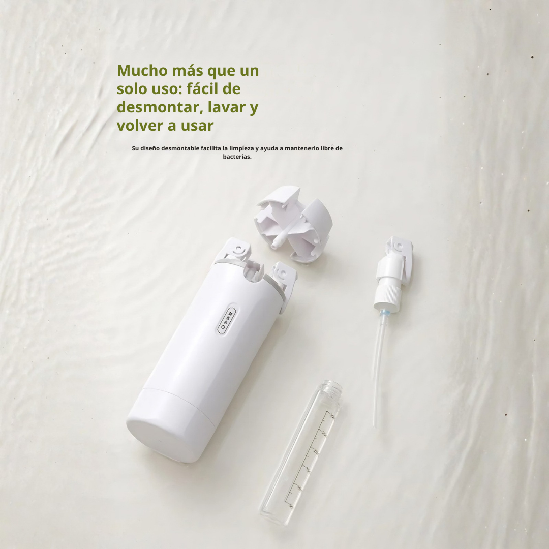 Dispensador 4 em 1 – Viaje sem fugas ou confusão